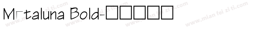 Metaluna Bold字体转换